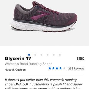 Brooks Glycerin 17 size 10